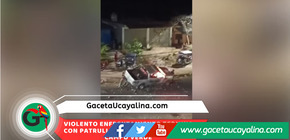 Manifestantes queman patrullero policial durante enfrentamiento en Campo Verde