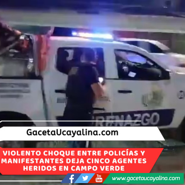 Cinco policías heridos y 11 detenidos tras violento enfrentamiento en Campo Verde