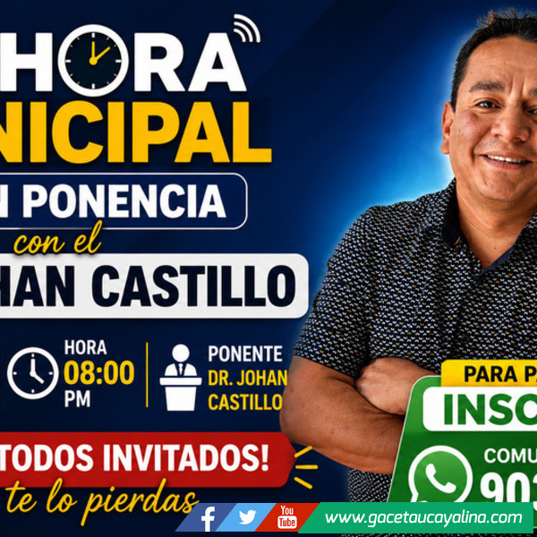 La Hora Municipal anuncia gran ponencia con el Dr. Johan Castillo