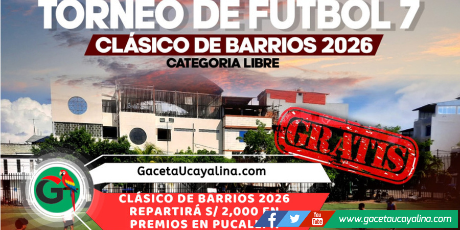 Coronel Portillo anuncia torneo gratuito de fútbol 7 Clásico