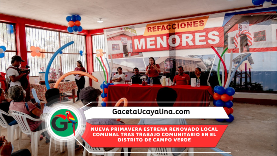 Janet Castagne entrega renovado local comunal en Nueva Primavera en Campo Verde