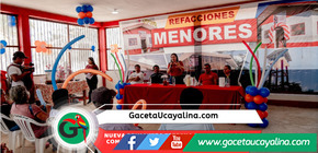 Janet Castagne entrega renovado local comunal en Nueva Primavera en Campo Verde
