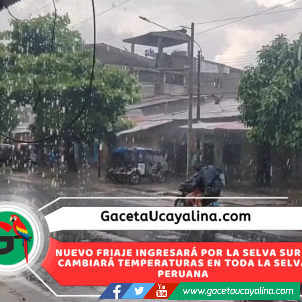 SENAMHI anuncia octavo friaje con lluvias y descenso térmico desde septiembre en la Selva