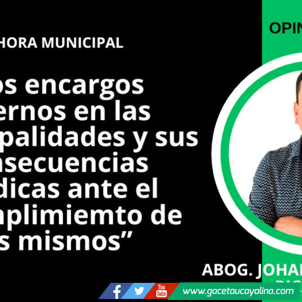 Los encargos internos en las municipalidades y sus consecuencias juridicas ante el incumplimiemto de los mismos