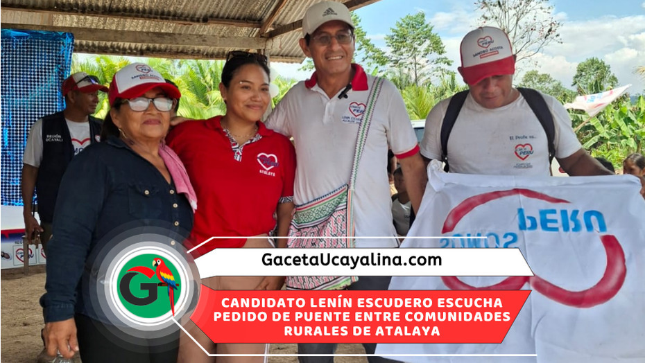 Candidato Lenín Escudero escucha pedido de puente entre comunidades rurales en Atalaya