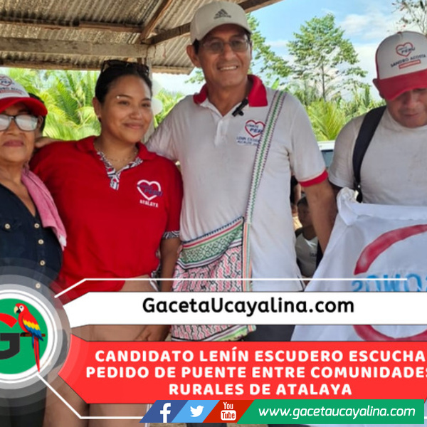 Candidato Lenín Escudero escucha pedido de puente entre comunidades rurales en Atalaya