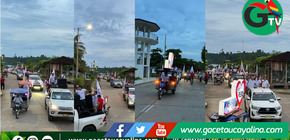 Candidato Lenín Escudero encabeza multitudinaria caravana con cierre electoral por calles de Atalaya