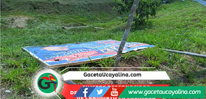 Destruyen banners de Jeiner Medina durante campaña electoral en Curimaná